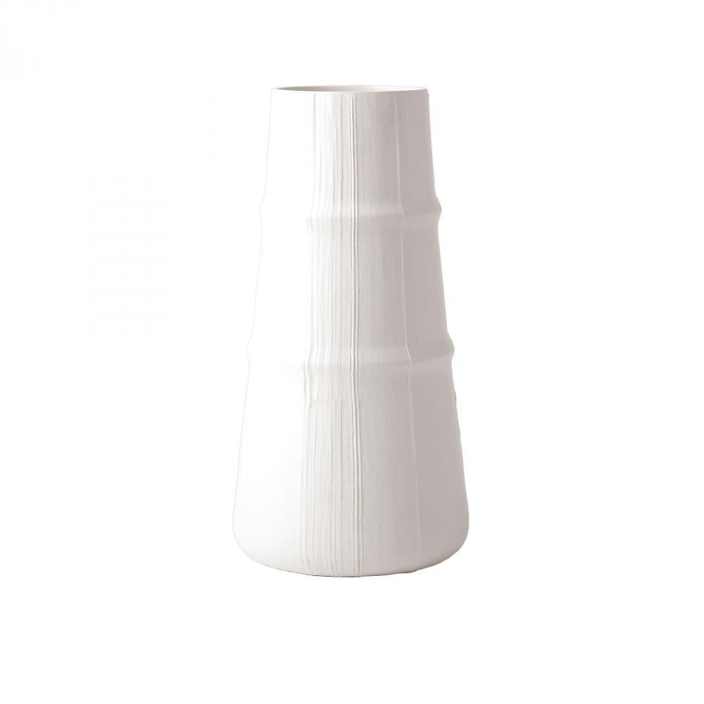 Global Views Linen Large Soft White Vase
