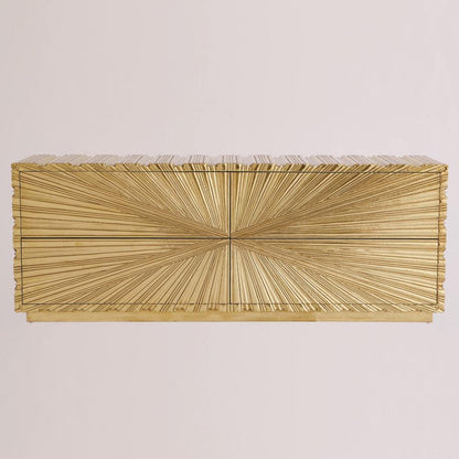 Global Views Linenfold Brass Cabinet