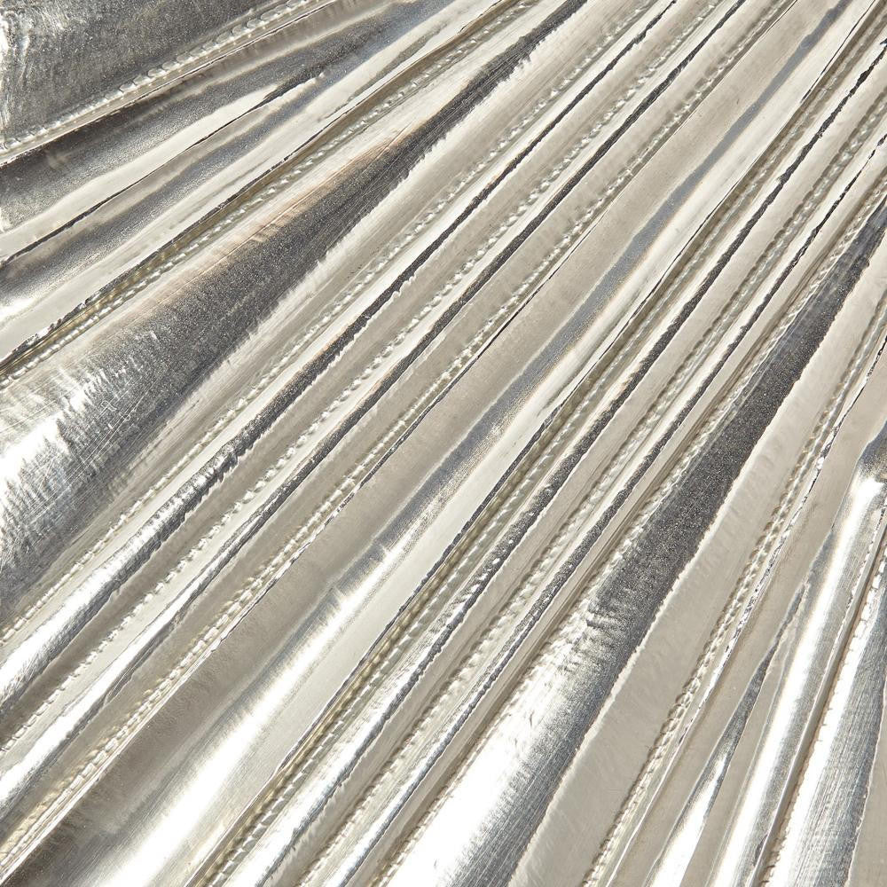 Global Views Linenfold Large Silver Mirror