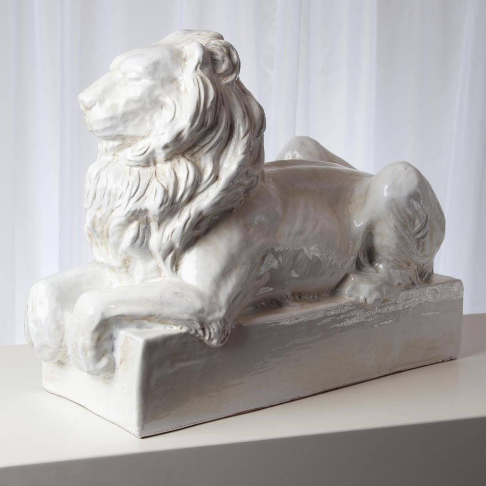 Global Views Lion Ceramic Sculpture