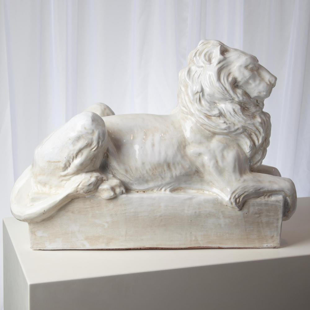 Global Views Lion Ceramic Sculpture