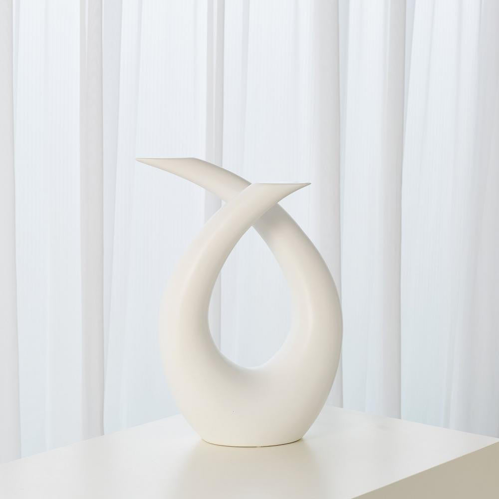 Global Views Loop Matte White Sculpture