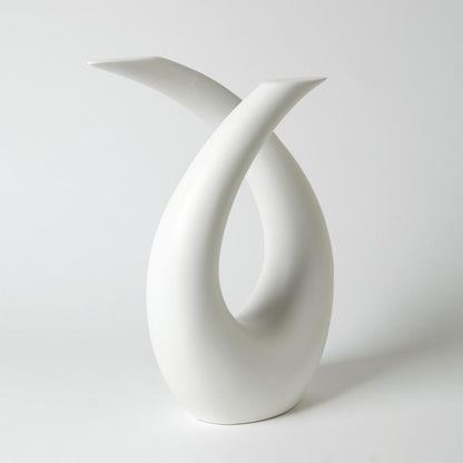 Global Views Loop Matte White Sculpture
