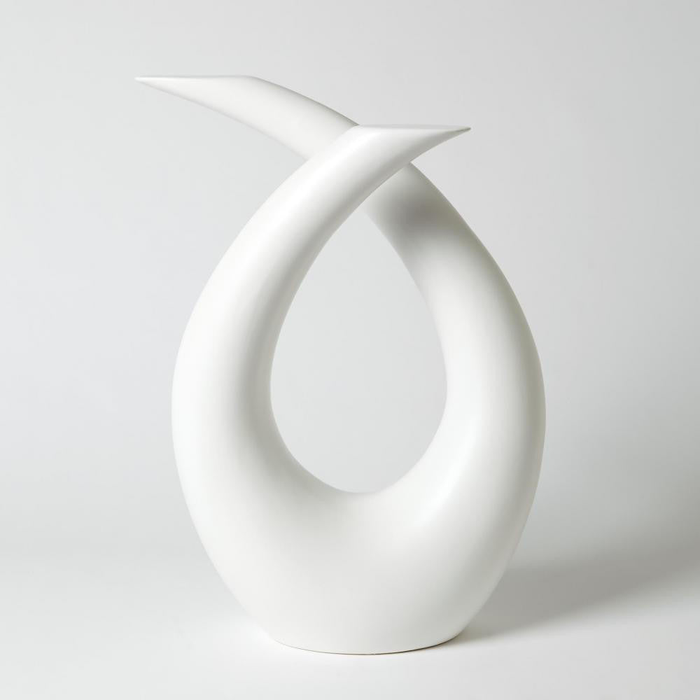 Global Views Loop Matte White Sculpture