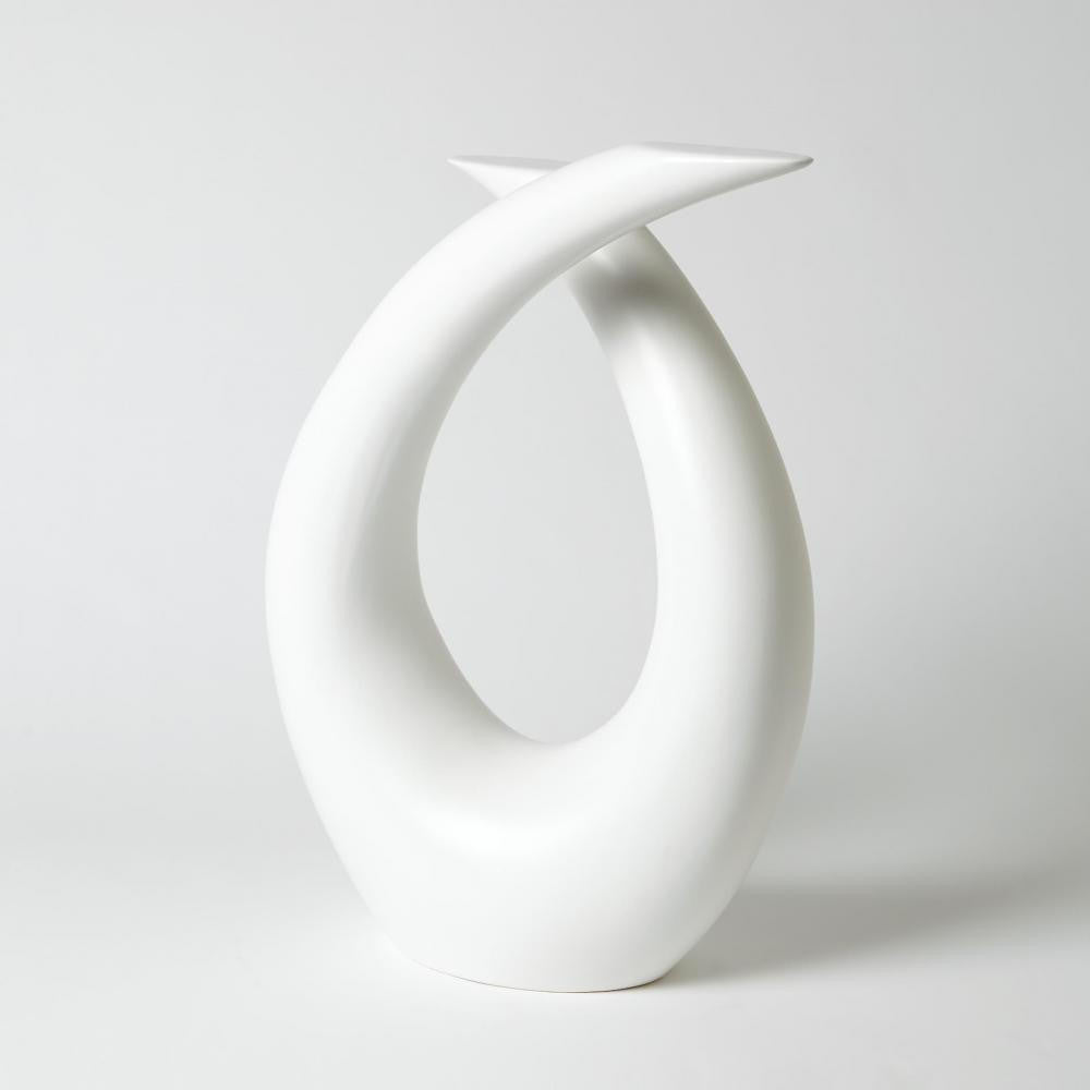 Global Views Loop Matte White Sculpture