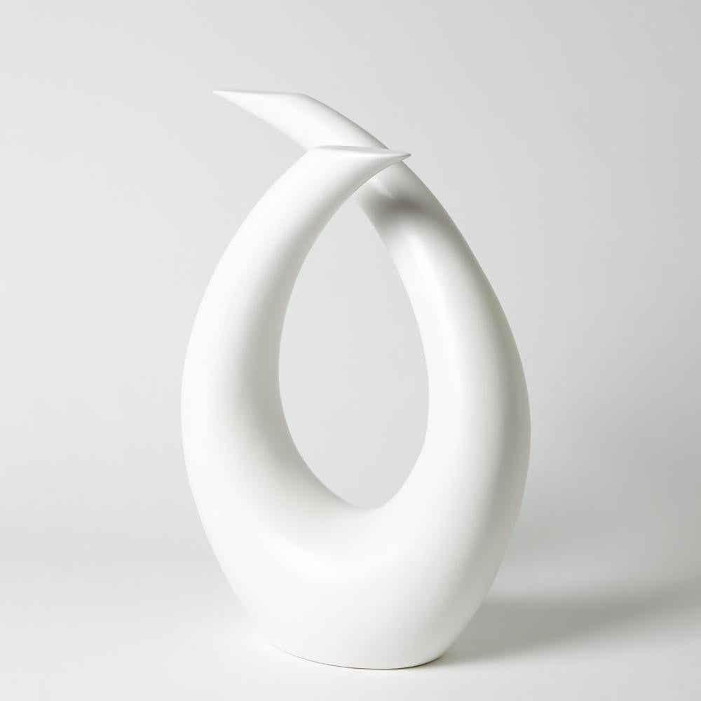 Global Views Loop Matte White Sculpture