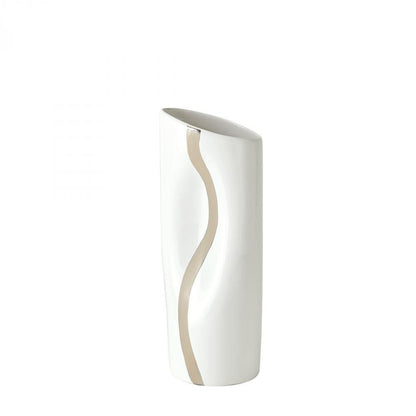 Global Views Loose Stripe Small Platinum Vase