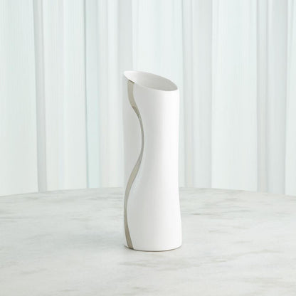 Global Views Loose Stripe Small Platinum Vase