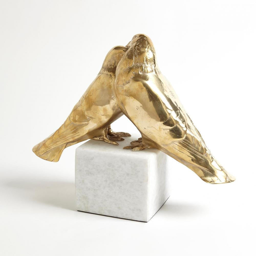 Global Views Love Doves Brass Sculpture
