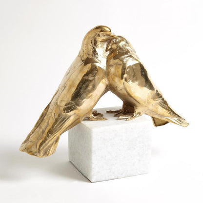 Global Views Love Doves Brass Sculpture
