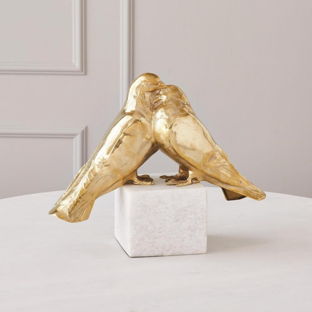Global Views Love Doves Brass Sculpture