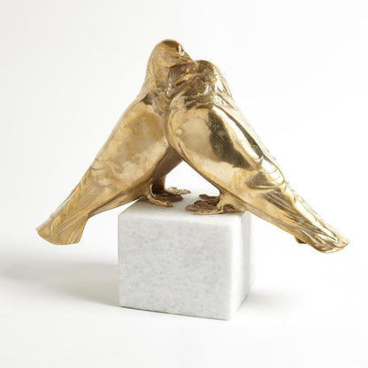 Global Views Love Doves Brass Sculpture