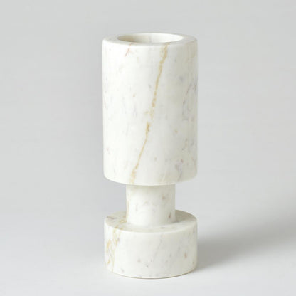 Global Views Luc White Marble Vase