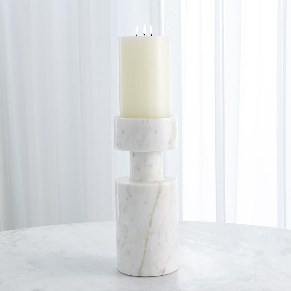 Global Views Luc White Marble Vase
