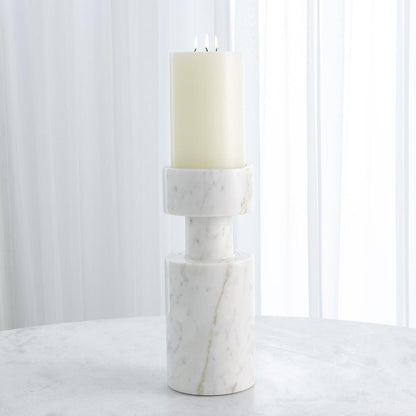 Global Views Luc White Marble Vase