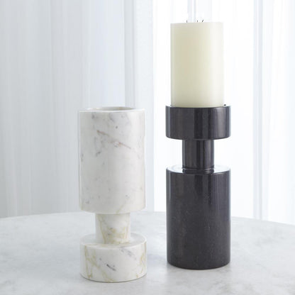 Global Views Luc White Marble Vase