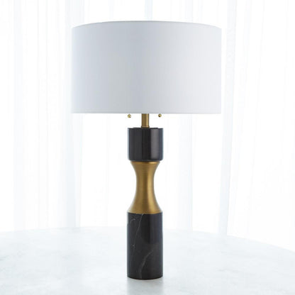 Global Views Marble Cinch Black Table Lamp