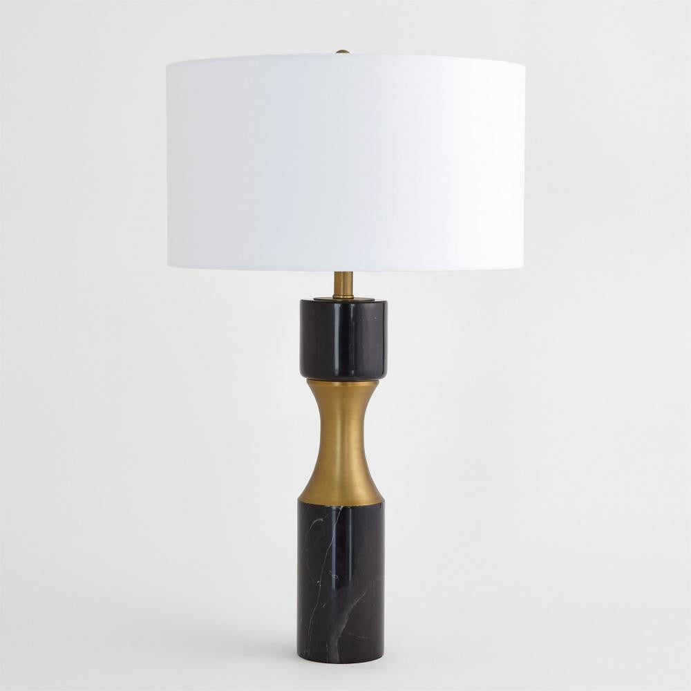 Global Views Marble Cinch Black Table Lamp