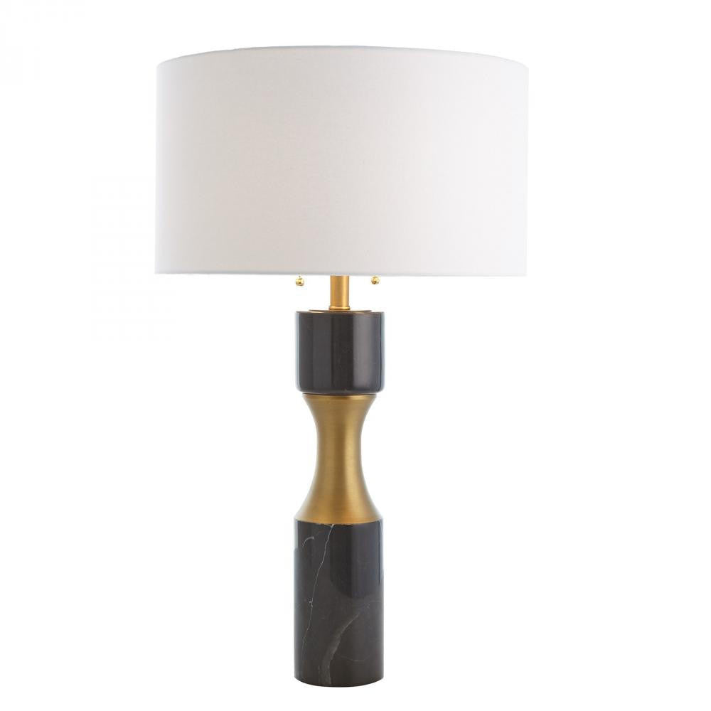 Global Views Marble Cinch Black Table Lamp