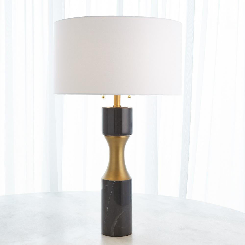 Global Views Marble Cinch Black Table Lamp