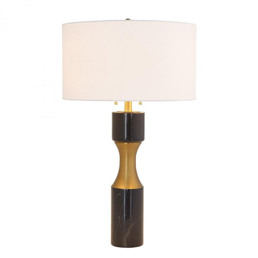 Global Views Marble Cinch Black Table Lamp