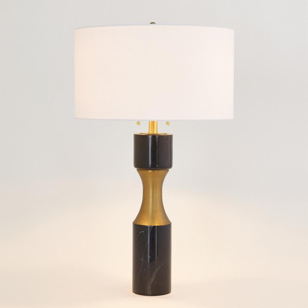Global Views Marble Cinch Black Table Lamp