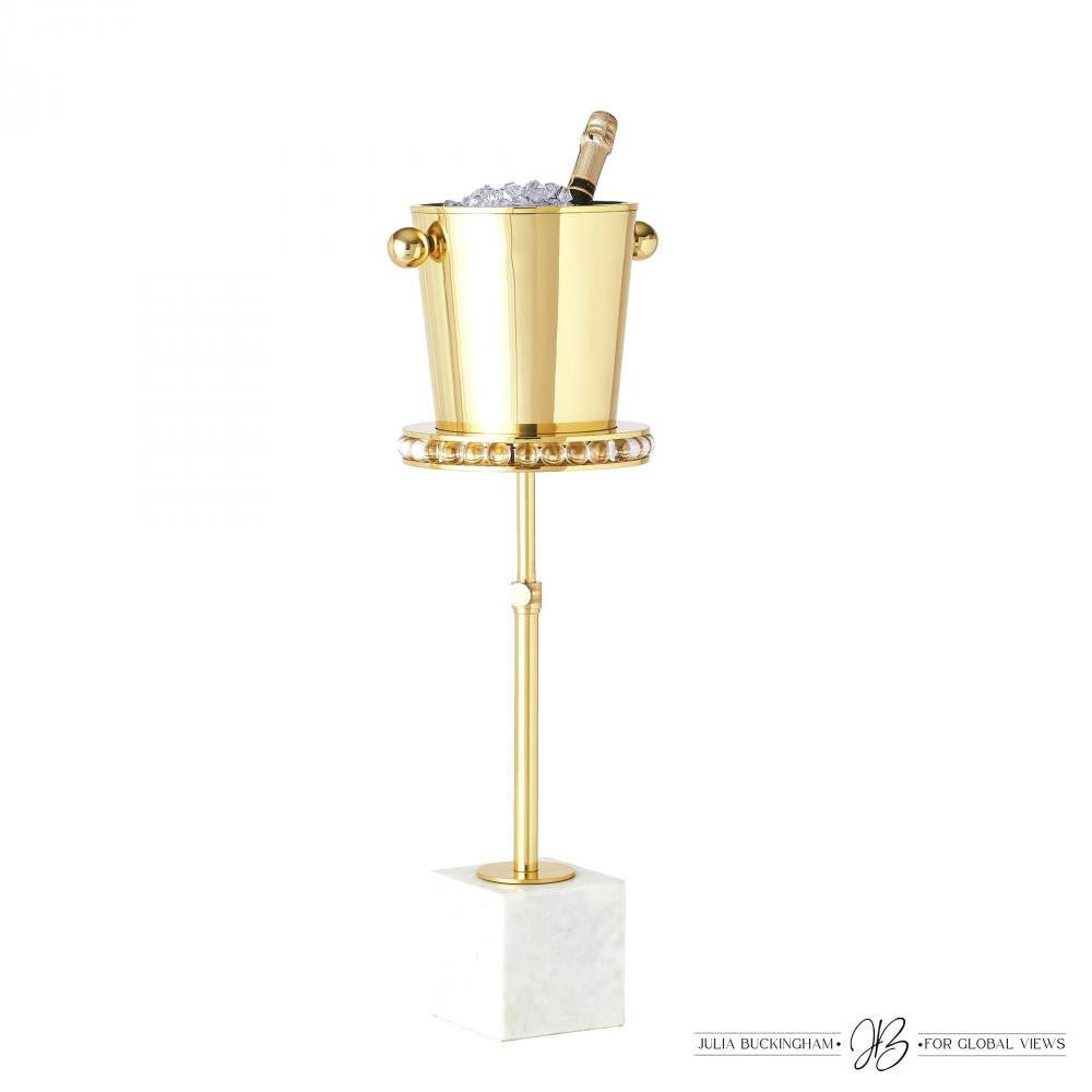 Global Views Margot Brass Side Table