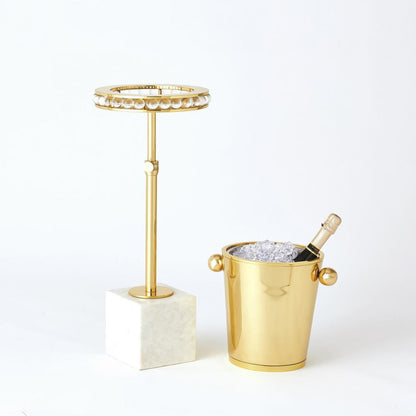 Global Views Margot Brass Side Table