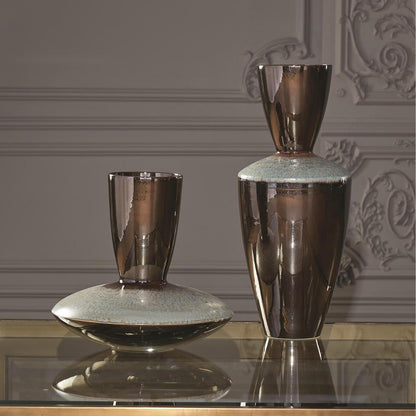 Global Views Marta's Tall Bronze Reactive Blue Vase