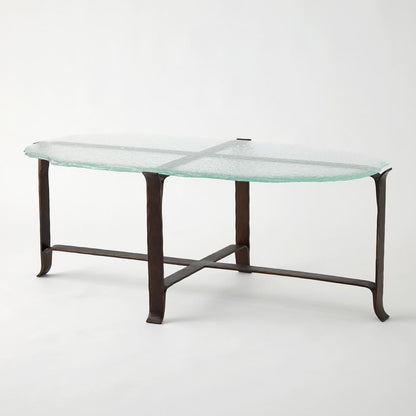 Global Views Melting Glass Bronze Cocktail Table