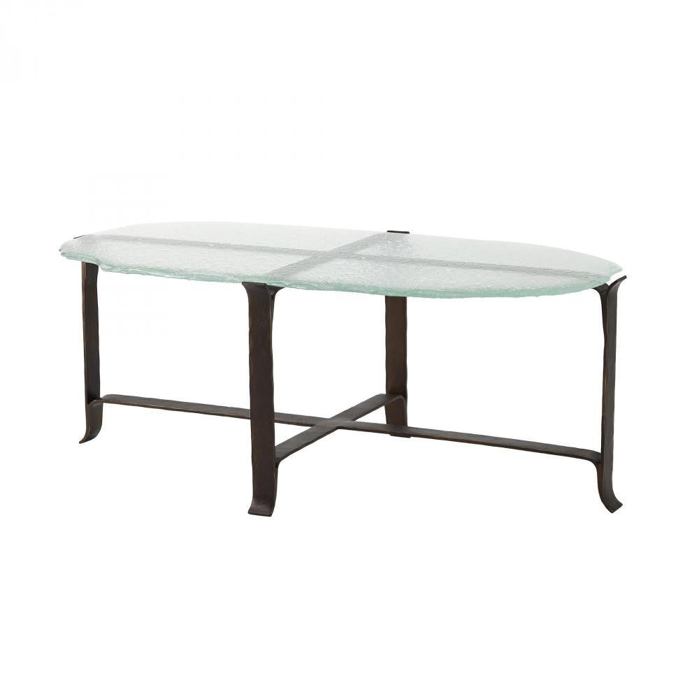 Global Views Melting Glass Bronze Cocktail Table