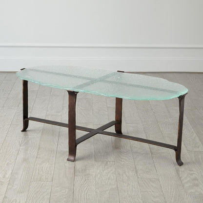 Global Views Melting Glass Bronze Cocktail Table