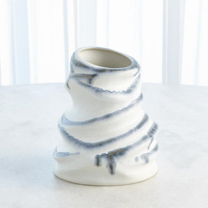 Global Views Melting Indigo Drip Vase