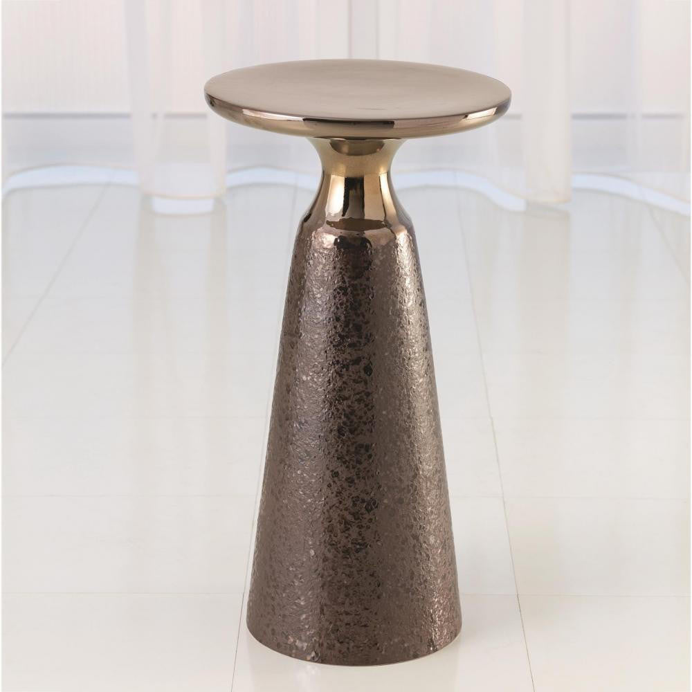 Global Views Meteor Taper Bronze Table
