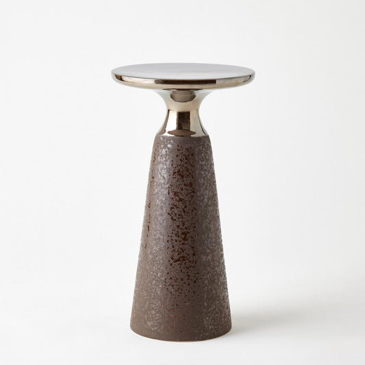 Global Views Meteor Taper Bronze Table