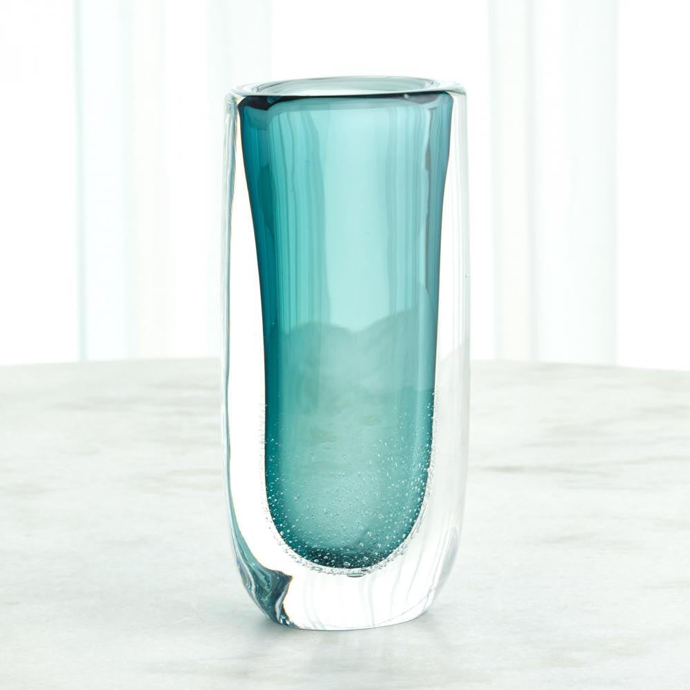 Global Views Micro Bubble Large Azure Vase
