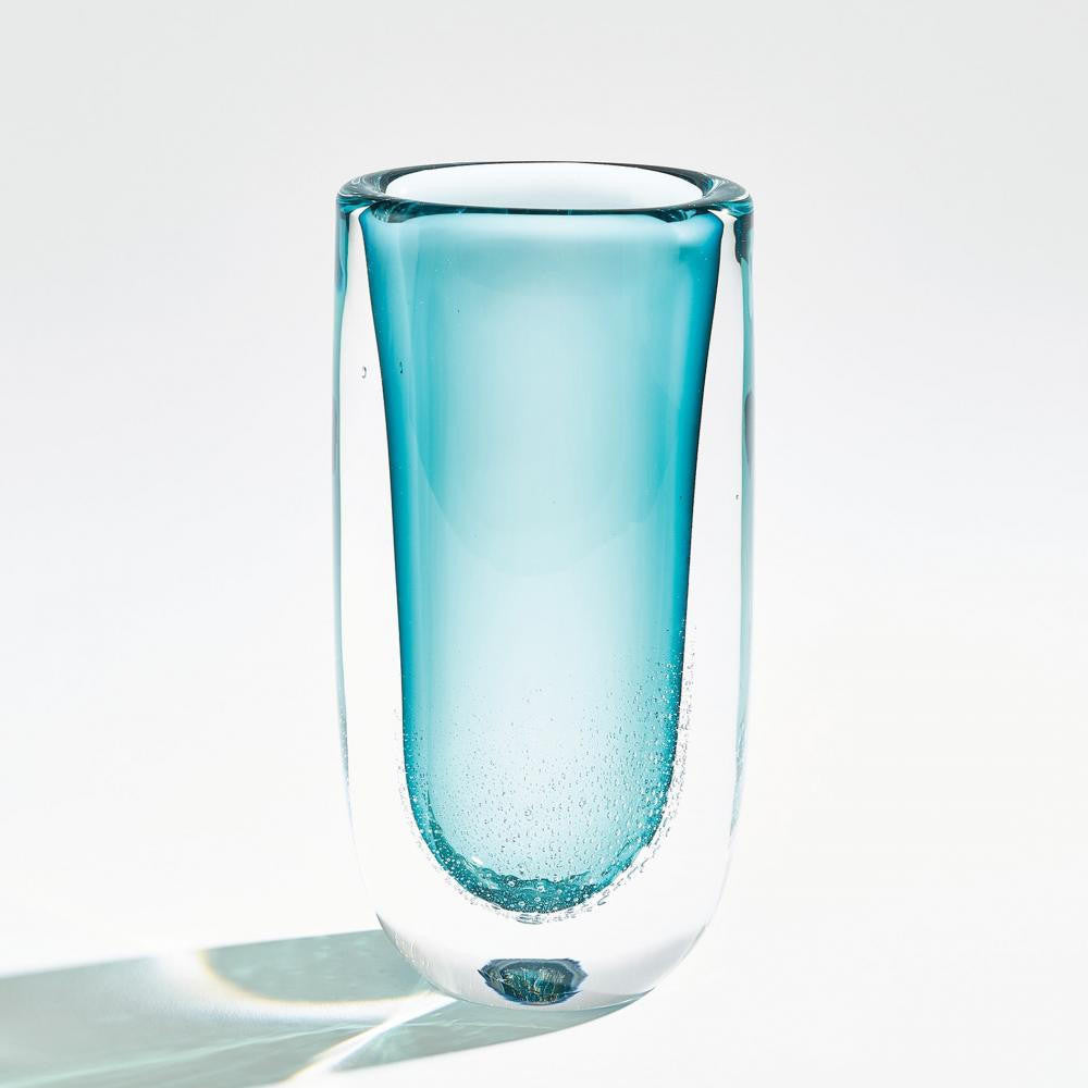 Global Views Micro Bubble Large Azure Vase