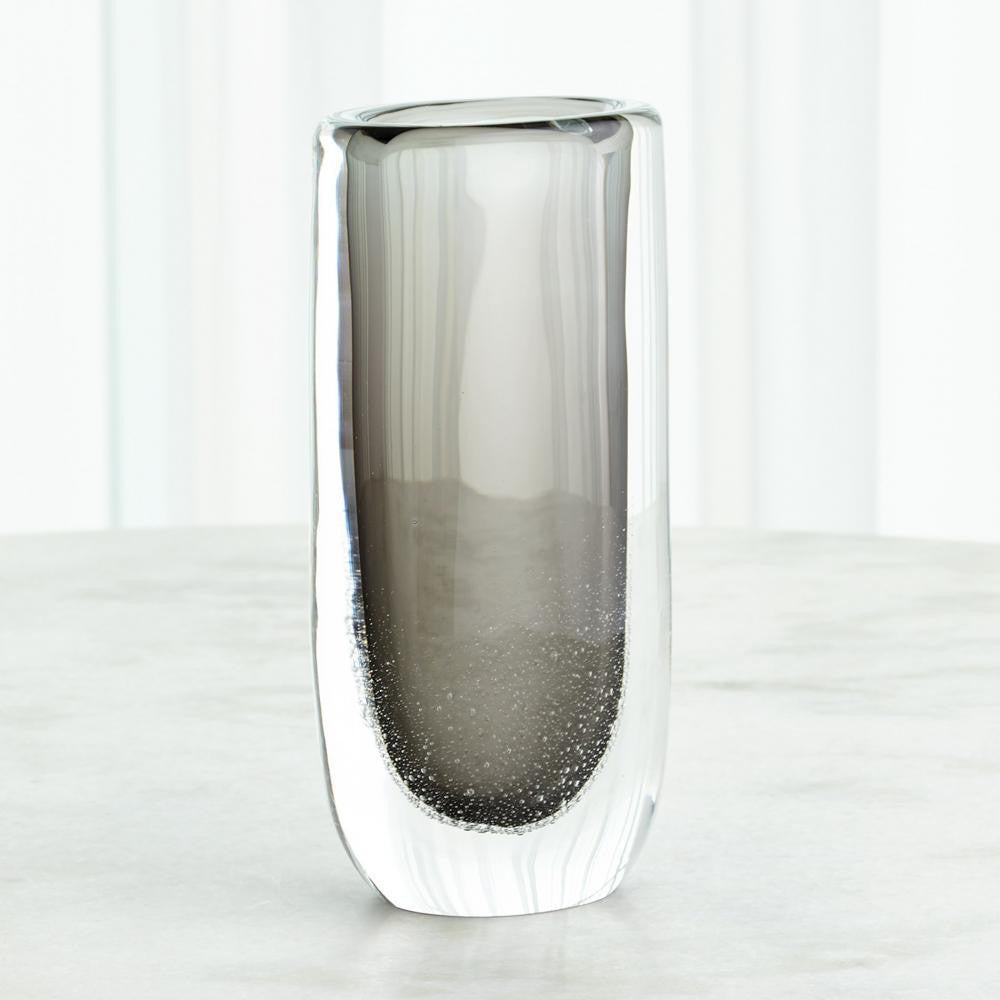 Global Views Micro Bubble Large Gray Vase