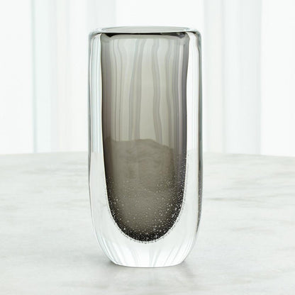 Global Views Micro Bubble Large Gray Vase