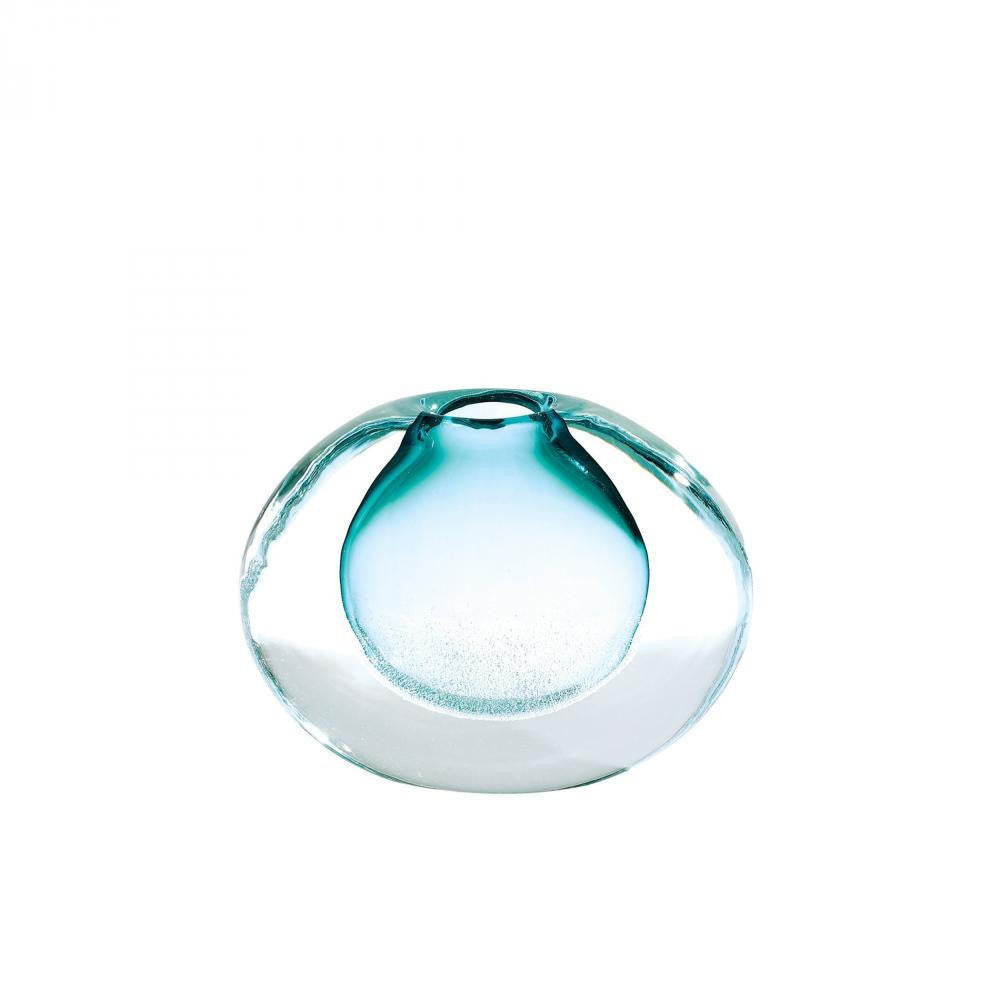 Global Views Micro Bubble Small Azure Vase