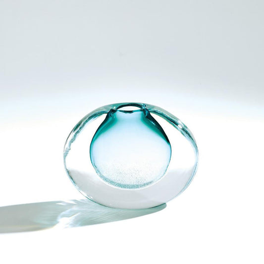 Global Views Micro Bubble Small Azure Vase