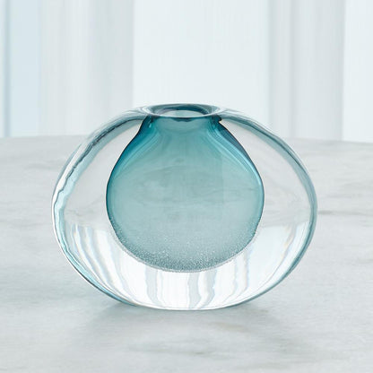 Global Views Micro Bubble Small Azure Vase