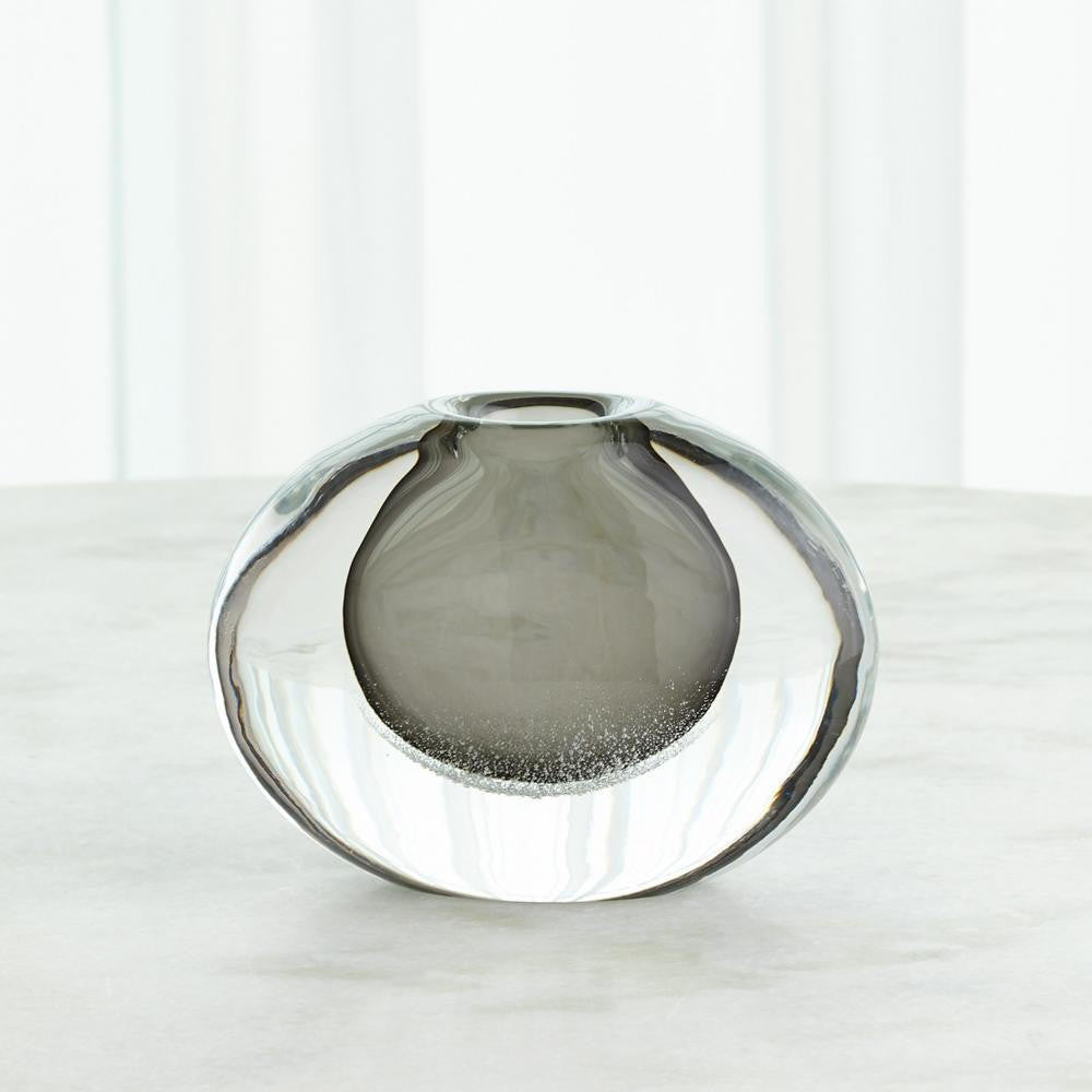 Global Views Micro Bubble Small Gray Vase