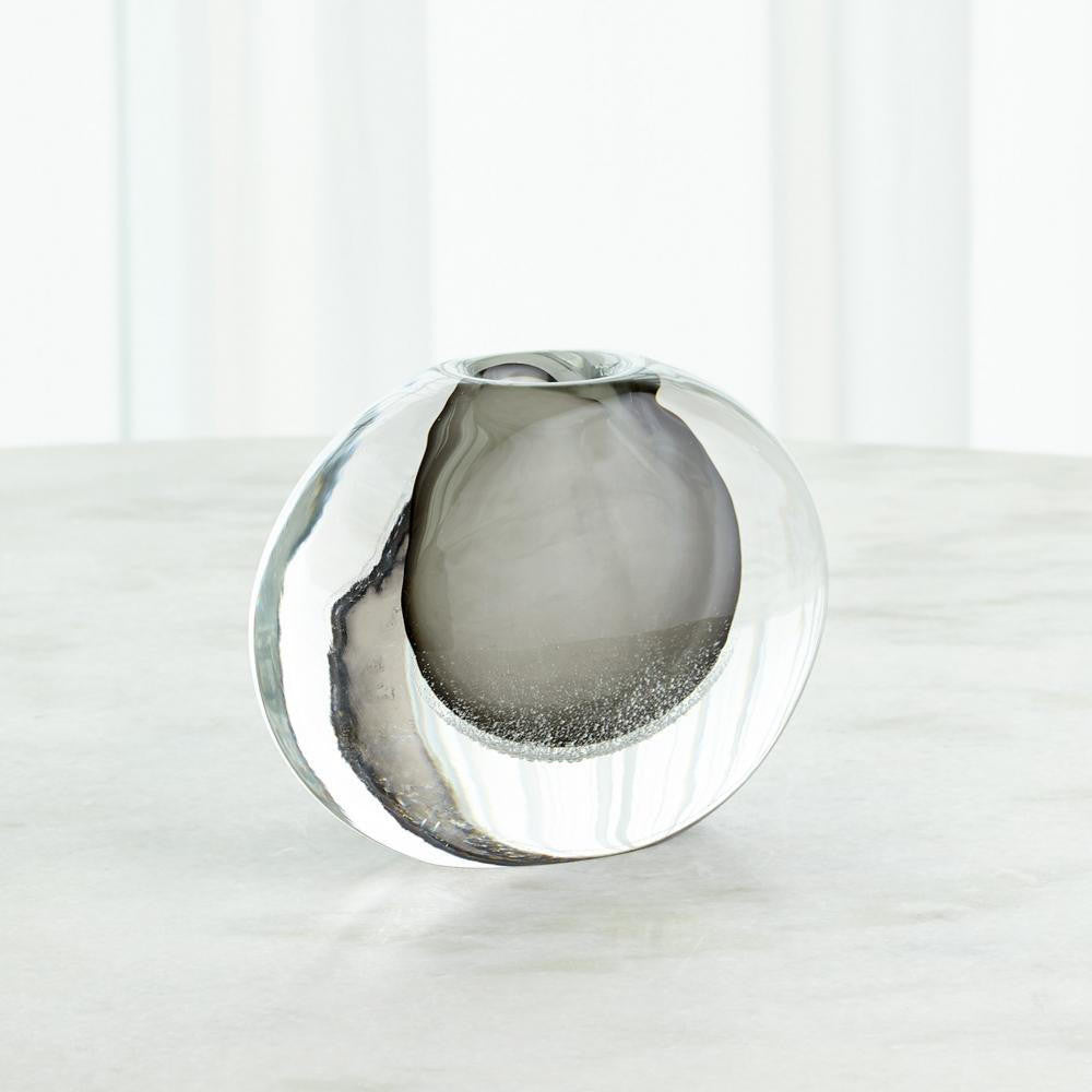 Global Views Micro Bubble Small Gray Vase