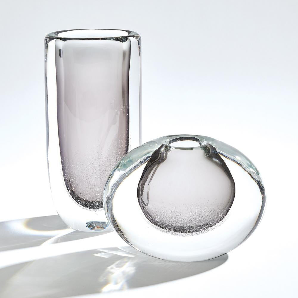 Global Views Micro Bubble Small Gray Vase