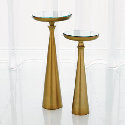 Global Views Minaret Small Satin Brass Accent Table