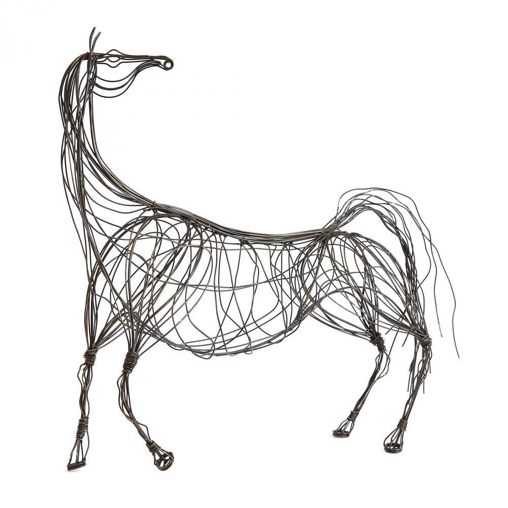 Global Views Ming Dynasty Horse Large Antique Bronze Sculpture