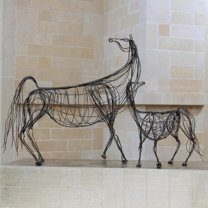 Global Views Ming Dynasty Horse Large Antique Bronze Sculpture