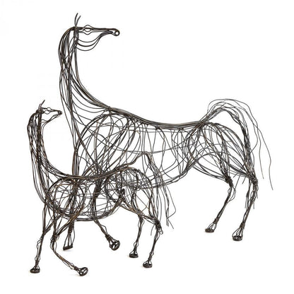Global Views Ming Dynasty Horse Small Antique Bronze Sculpture