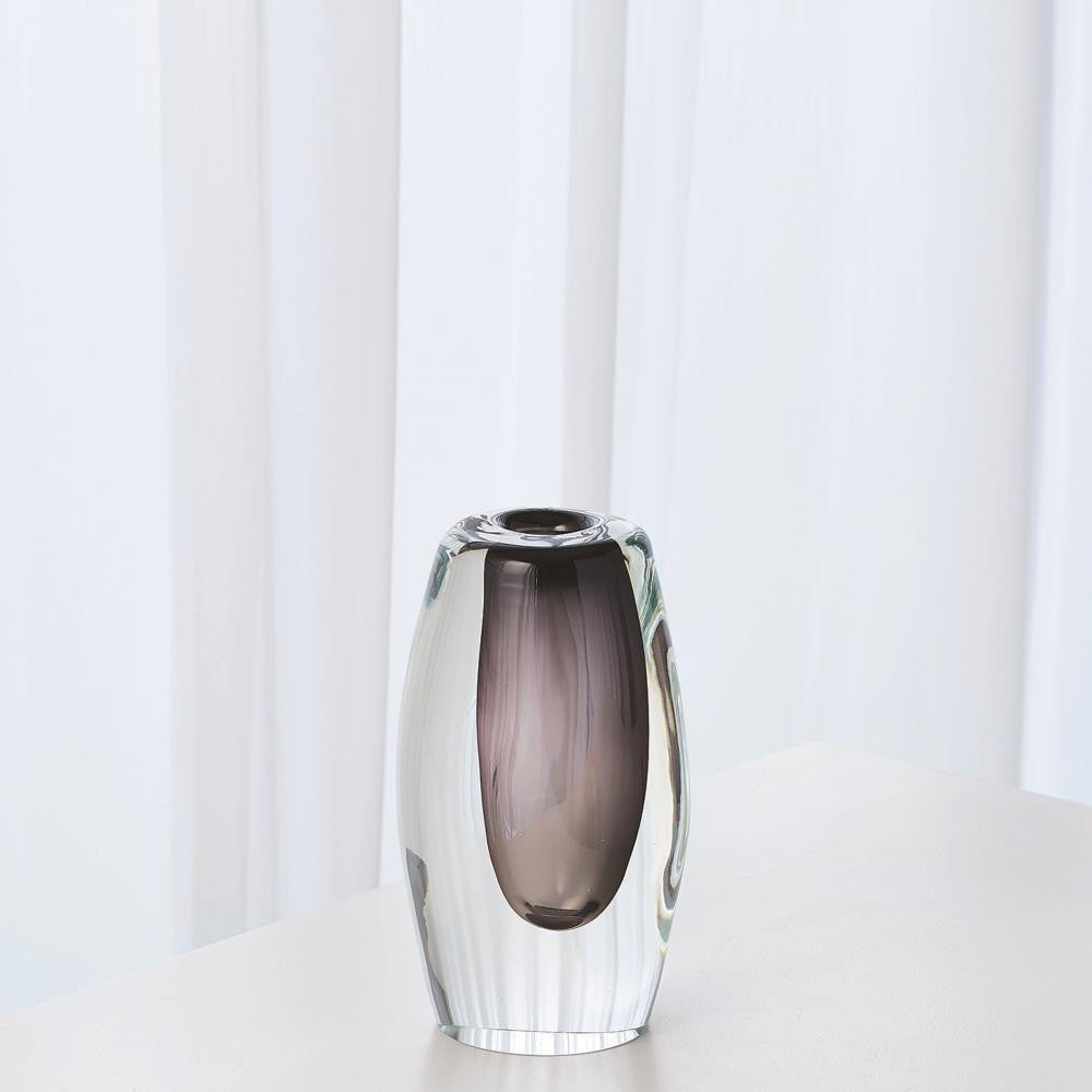 Global Views Offset Small Gray Vase